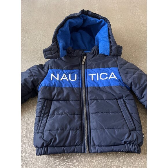 Nautica Puffer Jacket W/ Detachable Hood EUC 18M - Picture 1 of 4